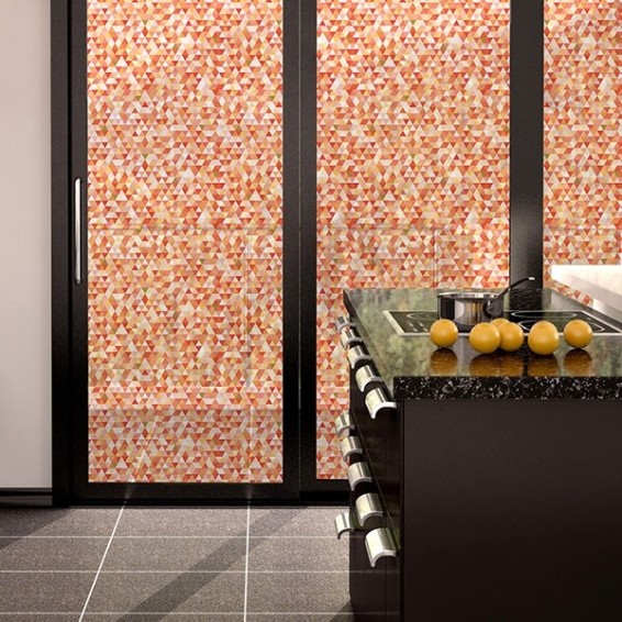 ambientazione window easy cover geometric mosaic