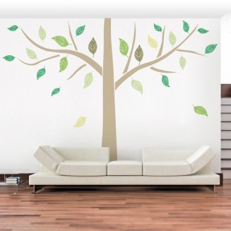 ambientazione prodotto adesivo murale green tree