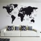 ambientazione prodotto adesivo murale black world map