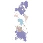 grafica prodotto adesivo murale blue world map