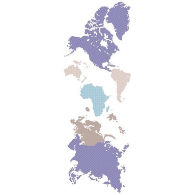 grafica prodotto adesivo murale blue world map