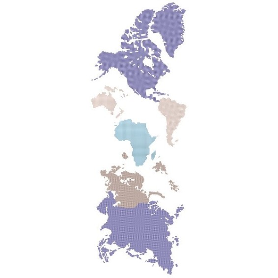 grafica prodotto adesivo murale blue world map