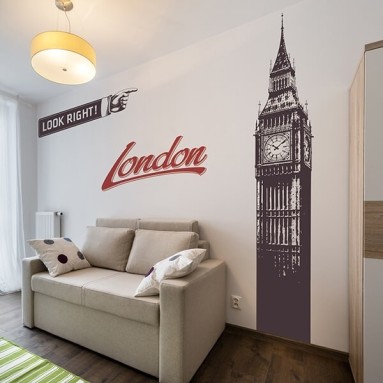 ambientazione prodotto adesivo murale big ben