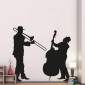 ambientazione prodotto adesivo murale jazz duo