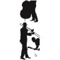 grafica prodotto adesivo murale jazz duo