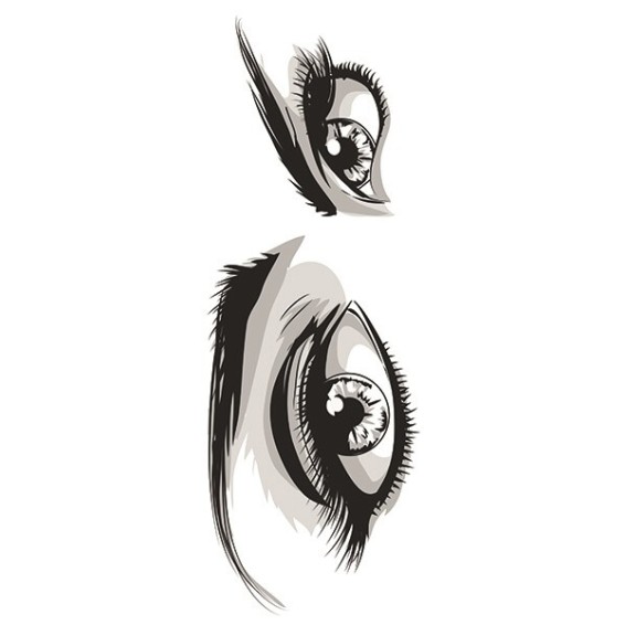 grafica prodotto adesivo murale eyes