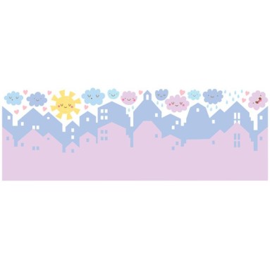 grafica prodotto adesivo murale per camerette clouds