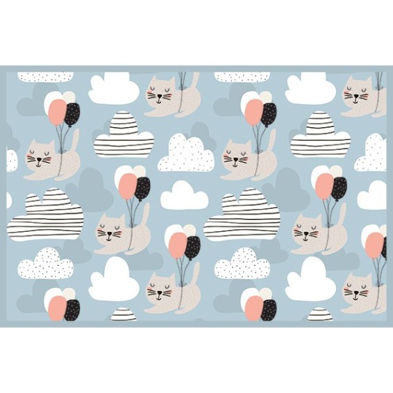 grafica prodotto tappeto flying cats