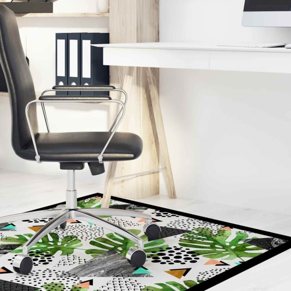 ambientazione ufficio salvapavimenti black tropical