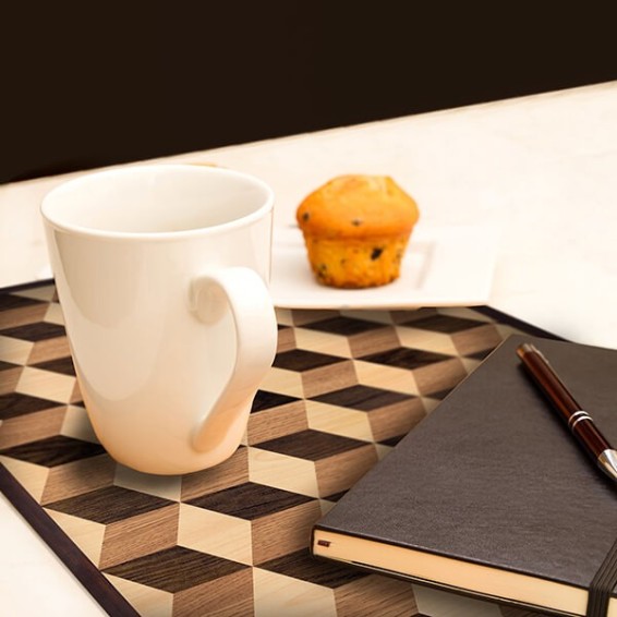 ambientazione prodotto tovaglietta geometric parquet