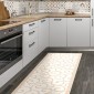 ambientazione cucina passatoia in vinile beige wave