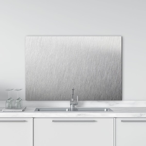 Paraschizzi in Alluminio Brushed 48x72 cm – Dekoidea