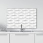 Paraschizzi in Alluminio White 3D 48x72 cm – Dekoidea