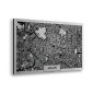quadri in alluminio metal design milan map 48x72