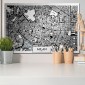 ambientazione quadri in alluminio metal design milan map 48x72