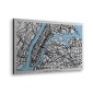 quadri in alluminio metal design new york map 48x72
