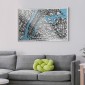 ambientazione quadri in alluminio metal design new york map 48x72
