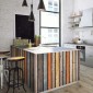 ambientazione parete bancone rivestimento adesivo colour wooden