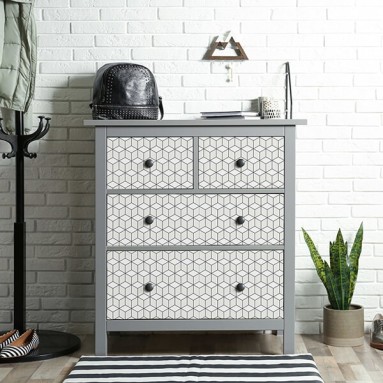 ambientazione mobile rivestimento adesivo geometric