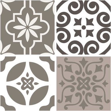 sheet piastrelle adesive x6 maiolica brown