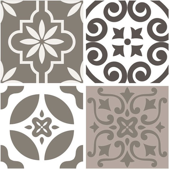 sheet piastrelle adesive x6 maiolica brown