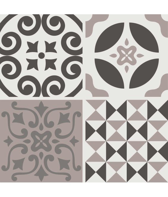 sheet piastrelle adesive x6 maiolica brown