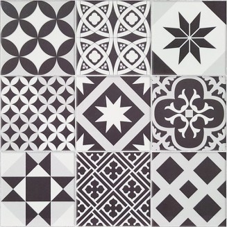 sheet piastrelle adesive x6 B&W Azulejos