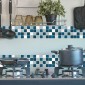 ambientazione cucina piastrelle adesive x6 Blu