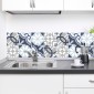 ambientazione cucina piastrella adesiva x6 Maiolica Grey & Blue