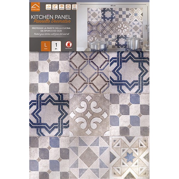 confezione prodotto kitchen panel vintage tiles