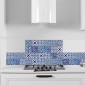 Acquista paraschizzi adesivi - Bordure in Alluminio Blue Azulejos 24x48 2pz