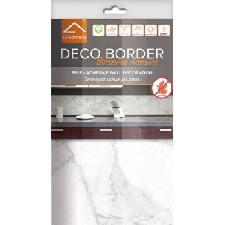 confezione prodotto bordure per bagno e cucina white marble