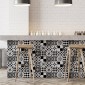 ambientazione parete bancone rivestimento adesivo black & white azulejos