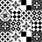 grafica prodotto rivestimento adesivo black & white azulejos