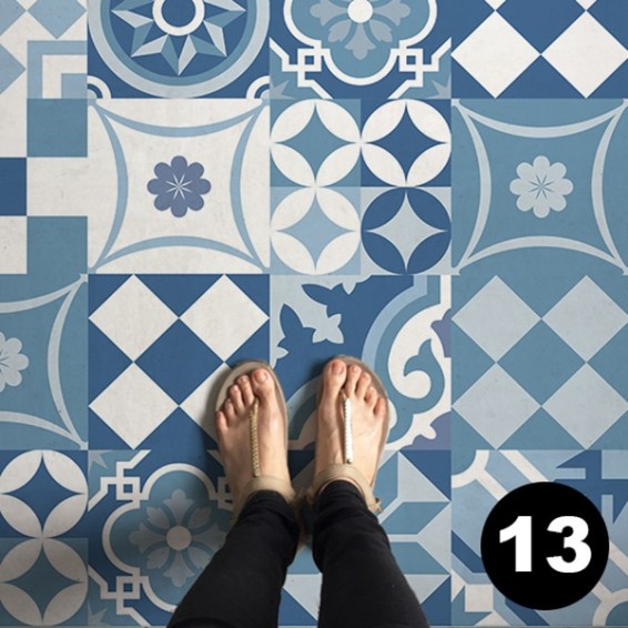 crea la tua passatoia modello 13 blue azulejos