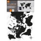 confezione prodotto adesivo murale black map