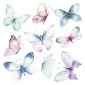 grafica prodotto adesivo murale watercolour butterflies