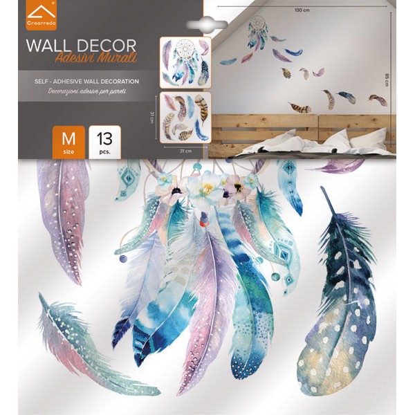 confezione prodotto adesivo murale watercolour dreamcatcher