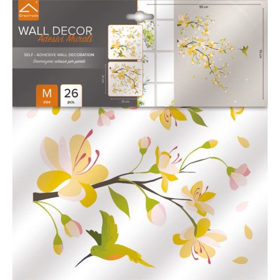 confezione prodotto adesivo murale yellow branch