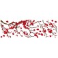 grafica prodotto adesivo murale ramage rosso