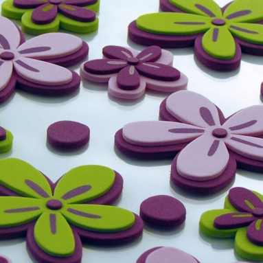 dettaglio prodotto decorazioni 3D fiorellini