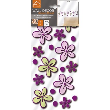 confezione prodotto decorazioni 3D fiorellini