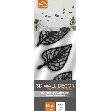 confezione prodotto spring decor foglie nere