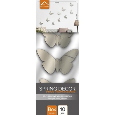 confezione prodotto spring decor silver butterflies