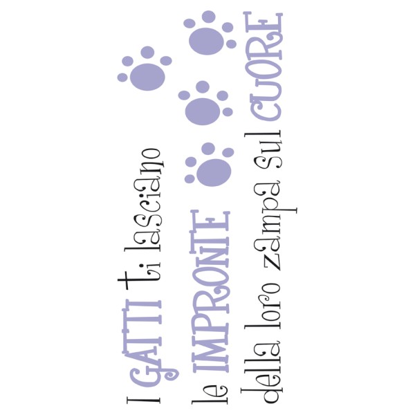 seconda grafica prodotto frase adesiva impronte di gatto