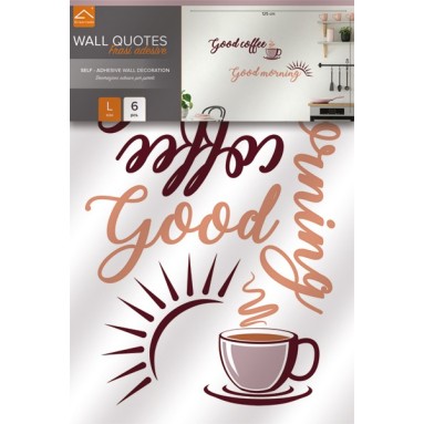 confezione prodotto frase adesiva good coffee