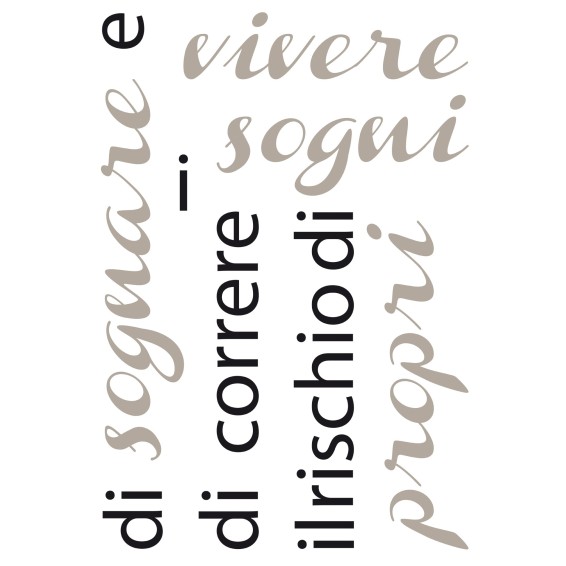 seconda grafica prodotto frase adesiva paulo coelho