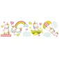 grafica prodotto adesivi murali per camerette baby unicorn