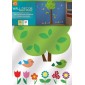 confezione prodotto adesivo per camerette tree with flowers
