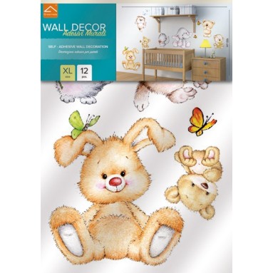 confezione prodotto adesivo per camerette cute animals